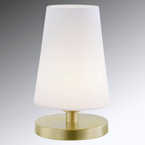 Lampe À Poser Led Sonja Dimmable, Abat-Jour Verre