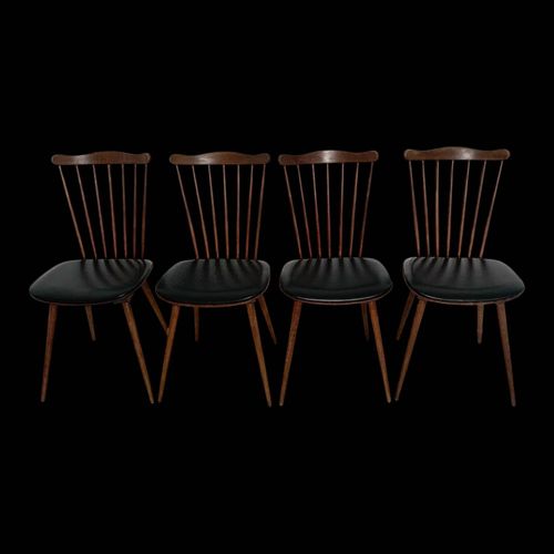 Lot De 4 Chaises Vintage Baumann Modle Sonate Noir