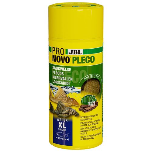 Jbl Pronovo Pleco Wafer Comprimés Alimentaires Avec Part De Bois Pour Locaridés Herbivores De 15-40 Cm Aliment Pour Poissons Taille Xl 250 Ml