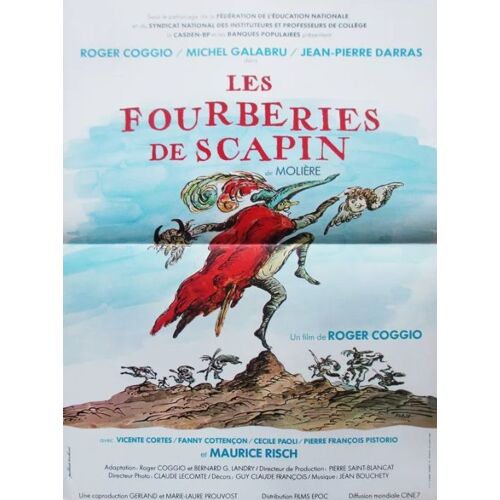 Les Fourberies De Scapin - Affiche Originale De Cinéma - Format 40x60 Cm - Un Film De Roger Coggio Avec Michel Galabru, Jean-Pierre Darras, Maurice Risch, Vicente Cortes, Cecile Paoli - Année 1981