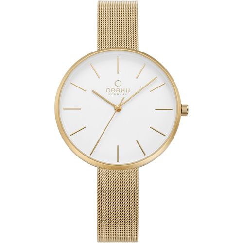 Montre Femme Obaku En Acier Jaune