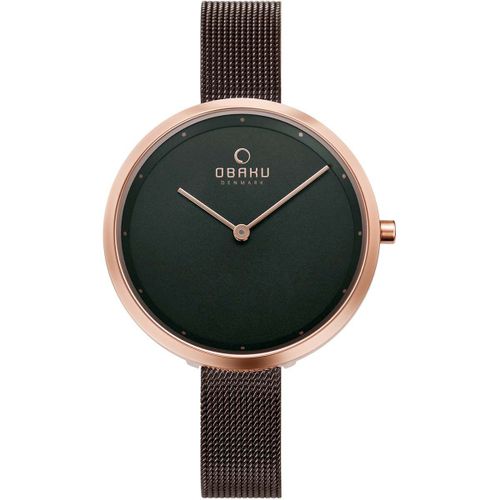 Montre Femme Obaku En Acier Marron