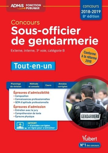 Concours Sous-Officier De Gendarmerie Externe, Interne Et 3e Voie, Catégorie B - Tout-En-Un