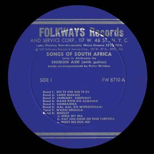 Songs Of South Africa: Sung In Afrikaans