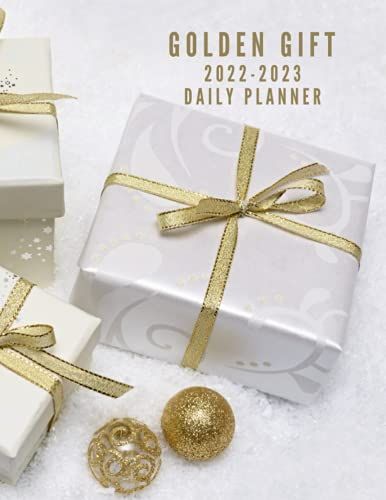 2022-2023 Golden Gift Daily Planner: The Golden Gift Slim Design With Two Years Plans And 24 Months Spreads 8.5 X 11 In