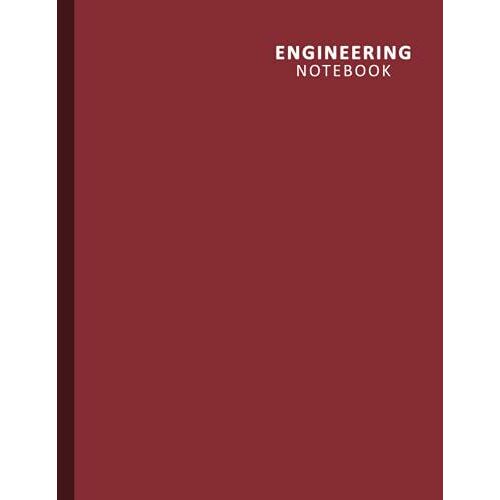 Engineering Notebook: 0.25" Grid Format Graph Paper Notebook, Quad Ruled 4x4 For Science Engineer Math Students | 4 Squares Per Inch | Cream Paper, ... 120 Pages With Numbers (60 Sheets) - Brown