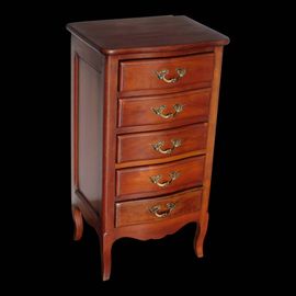 Rare Petit Semainier Petite Commode 5 Tiroirs Style Louis Xv Bois