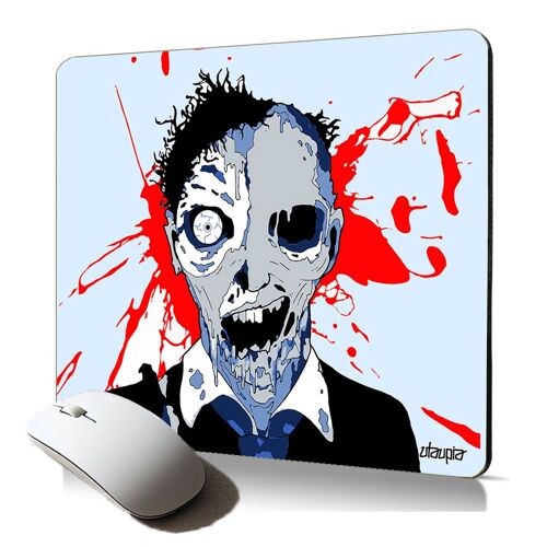 tapis de souris souple ergonomique zombie squelette epouvante fantome ideal halloween mousepad bureau gaming PC portable