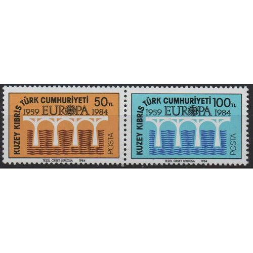 Chypre Turc Timbres Europa 1984 Les Ponts