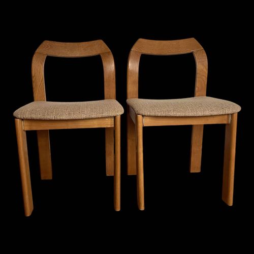 2 chaises bois bois