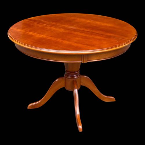 Table Manger Ronde Extensible Pied Central En Bois Bois