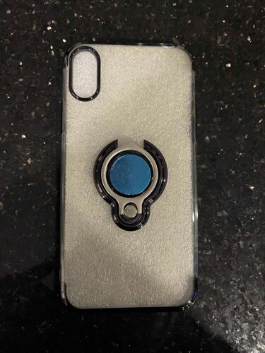 Iphone Xs Iphone Xr Coque Ultra Mince Tpu Bumper Anneau 360 Degres Support De Voiture Magnetique Anti-Empreintes Digitales Anti-Rayures Etui De Protection