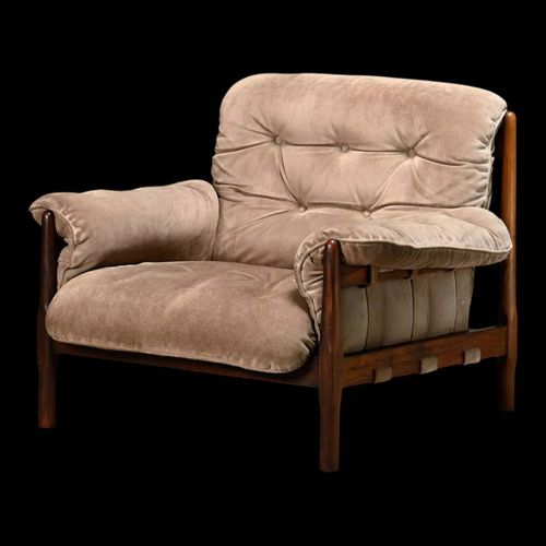 Fauteuil Lounge En Cuir Sud Gris