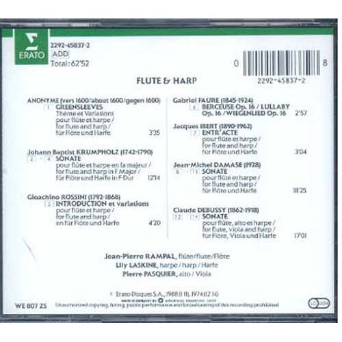 Concertos Pour Flûte & Harpe Rampal, Flûte