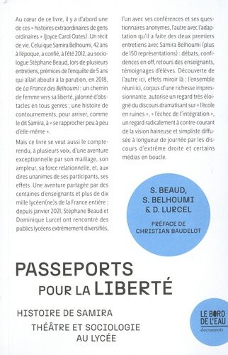 Passeports Pour La Liberté - Histoire De Samira - Théâtre Et Sociologie Au Lycée