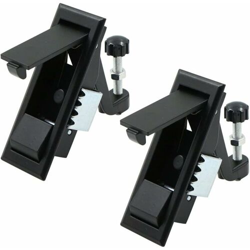 Serrure Porte D'armoire Bouton Poussoir - Plat Armoire Meubles Poignée Meuble Tiroirs Verrouillables Tiroir Camping Caravane Camping-Car Yacht Navire Bateau Noir 2 Pièces,