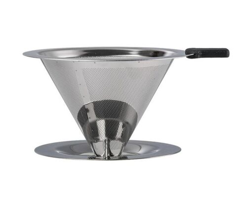 Filtre à café en acier inoxydable | Zero Waste ? Filtre à café permanent réutilisable en acier inoxydable | Filtre permanent pour le camping, les voyages, l'extérieur