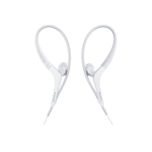 Sony MDR-AS410AP - Sport - écouteurs avec micro - intra-auriculaire - montage sur l'oreille - filaire - jack 3,5mm - blanc