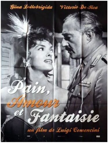 Pain, Amour Et Fantaisie (Pane, Amore E Fantasia) - Véritable Affiche De Cinéma Pliée - Format 120x160 Cm - De Luigi Comencini Avec Gina Lollobrigida, Vittorio De Sica - 1953 Ressortie 2012 #