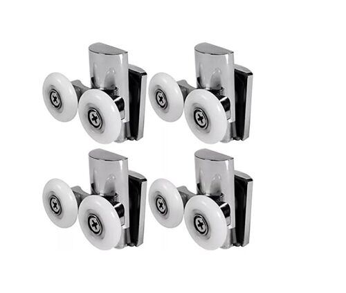 Roulettes pour portes de douche, roulettes de 23 mm pour portes de douche supérieures ou inférieures, roulettes pour portes de douche coulissantes pour portes en verre dans les cabines de bain