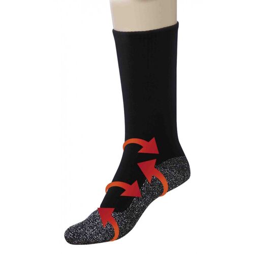 Noir Venteo | Chaussettes Chauffantes Pour Homme Et Femme | Batterie Rechargeable | Chaussettes Thermiques Électriques | Chauffe|Pieds Hiver Pour Ski, Randonnée, Chasse Et Grand Froid 