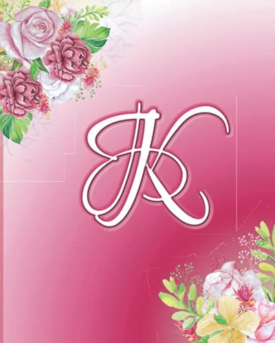 K: Initial Monogrammed Journal Bible Verse Christian Inspirational Pastel Designer Books/Personalized Ombre Gifts For Women And Girls To Write In And Plan Ahead