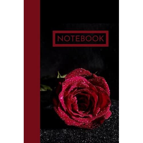 Rose Notebook: Lined Notebook Journal (College Ruled Paper) - Red Rose - 100 Pages - 6 X 9 Inches
