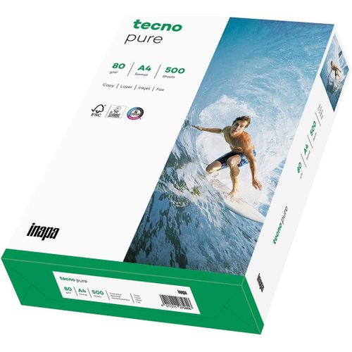 Hamiltion-Pure,Papier Reprographique,100% Recyclé Extra Blanc,80g,A4,Fsc,Ramette De 500 Feuilles