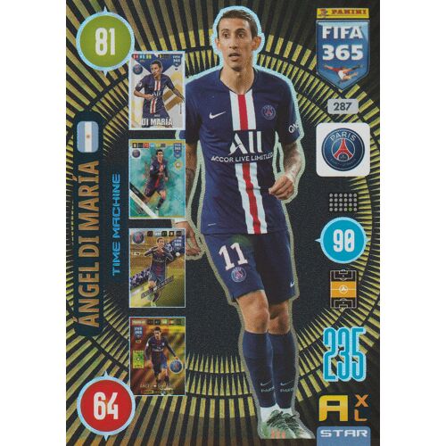 N° 287 - Carte Panini Foot - Adrenalyn Xl - Fifa 365 - 2021 - Angel Di Maria - Time Machine - Paris Saint Germain
