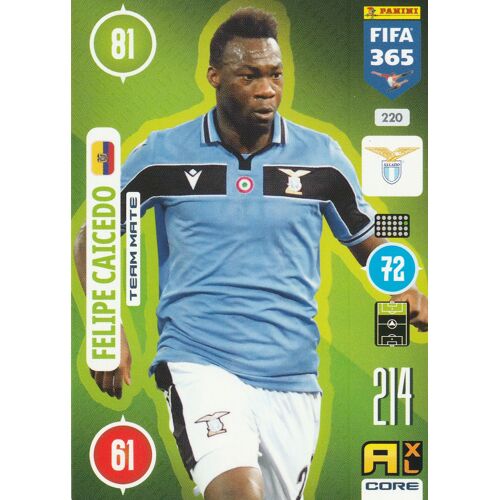 N° 220 - Carte Panini Foot - Adrenalyn Xl - Fifa 365 - 2021 - Felipe Caicedo - Ss Lazio