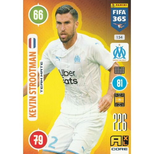 N° 154 - Carte Panini Foot - Adrenalyn Xl - Fifa 365 - 2021 - Kevin Strootman - Olympique De Marseille