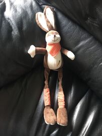 Doudou Lapin Foulard Rouge A Petits Pois , Carotte, Les Petites Marie