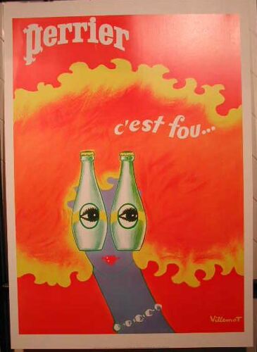 Perrier -  - Affiche / Poster Envoi En Tube