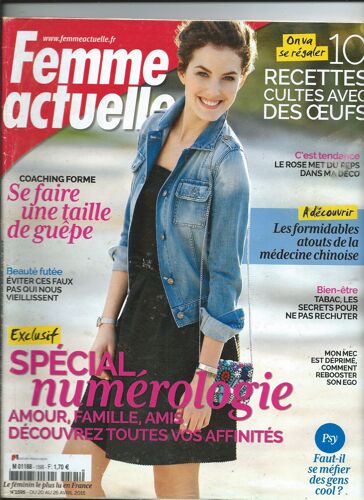Femme Actuelle 20/04/2015 Spécial Numérologie, , Les Formidables Atouts De La Médecine Chinoise,  Entretien Avec M. Pokora, Alain Chamfort N°1595
