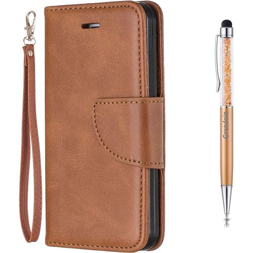 Coque Pour Huawei P40 Pro, Bookstyle Flip Cover Tui De Protection Housse En Pu Cuir Portefeuille Avec Tpu Silicone Souple [Fente De Carte] [Fermeture Magntique] (Marron)