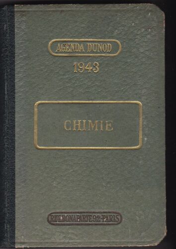 Agenda Dunod 1943   Chimie