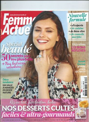 Femme Actuelle 03/04/2017  50 Secrets Pour Être Plus Belle, Nos Desserts Cultes, Rencontre : Benoît Hamon, Une T^Te De Lit Lettrée Par Sophie Ferjani, M Matthieu Chédid, Carmen Maria Vega  N° 1697
