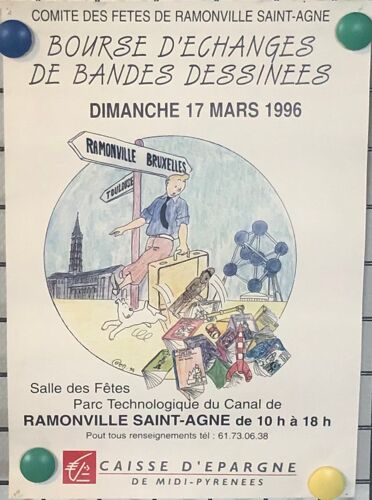 Affiche Bourse D'echanges De Bandes Dessinées Ramonville Saint-Agne Dimanche 17 Mars 1996