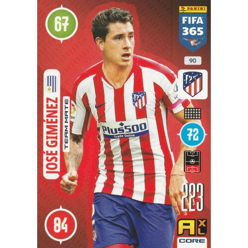 N° 90 - Carte Panini Foot - Adrenalyn Xl - Fifa 365 - 2021 - Jose Gimenez - Atletico Madrid