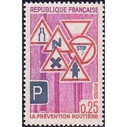 Timbre France 1968 Neuf - Prévention Routière - 0.25 Yt 1548