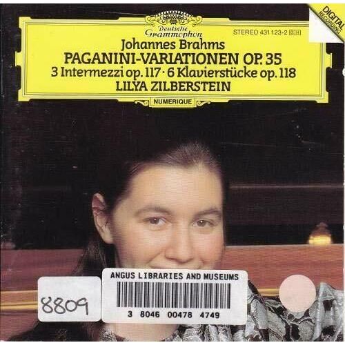 Brahms-Variations Pr Piano Sur Thème Paganini-3 Intermezziop 117-6 Klavierstucke Op118-Zilberstein