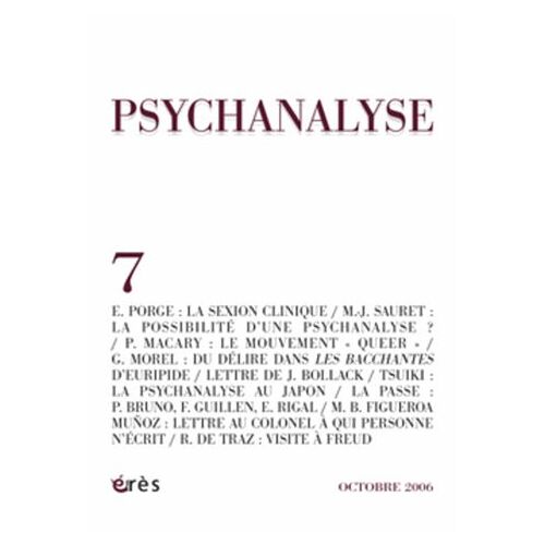 Psychanalyse N° 7, Octobre 2006