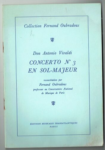 Concerto N° 3 En Sol Majeur - Conducteur Petit Format Pour 2 Mandolines Ou Guitare, Orchestre À Cordes (Cembalo Ad Libitum)