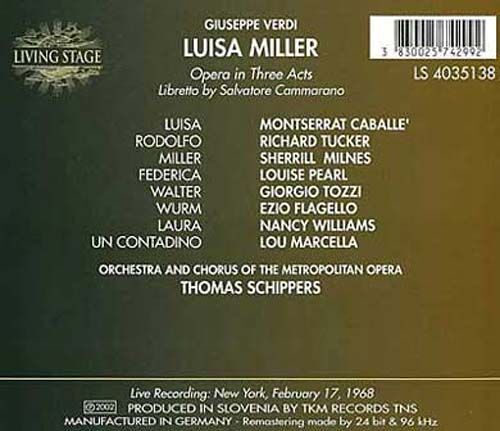 Luisa Miller, Opéra En 3 Actes