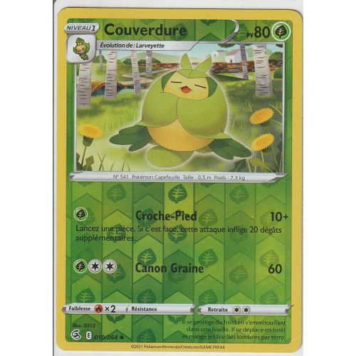 Carte Pokemon - Couverdure - 010/264 - Reverse - Épée Et Bouclier 8 - Poing De Fusion - V.F