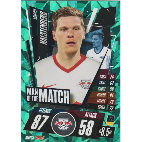 Mm 23 - Carte Foot Topps - Match Attax - Uefa Champions League 2020 / 2021 - Marcel Halstenberg - Man Of The Match - Rb Leipzig