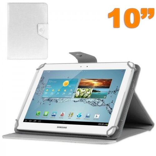 Housse Universelle Tablette 10 Pouces Ajustable 10.1'' Support Blanc