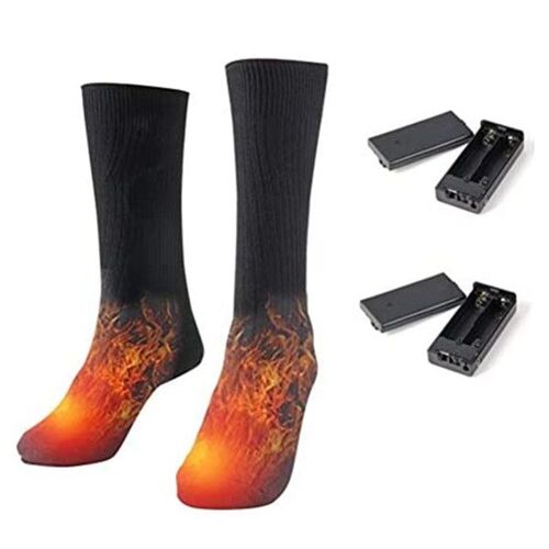 Chaussettes Chauffantes Homme Femme Electrique Chaussettes À Pile Lavable Chauffe-Pieds Hiver Thermiques - Sans Batterie