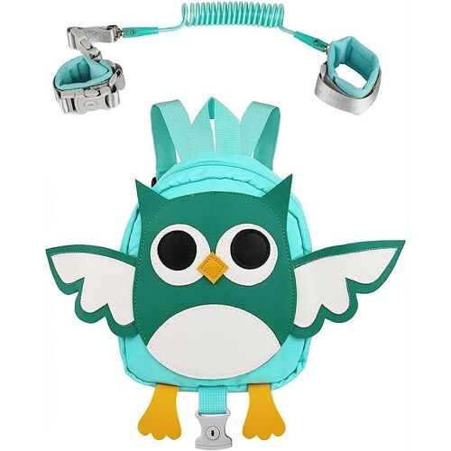 Harnais De Sécurité Enfant, Sac À Dos Avec Sécurité Laisse, 1.5 M Anti Perdu Poignet Ceinture Pour Bébé Rênes De Sécurité Laisse Bracelet Poignet Lien Laisse (Chouette)