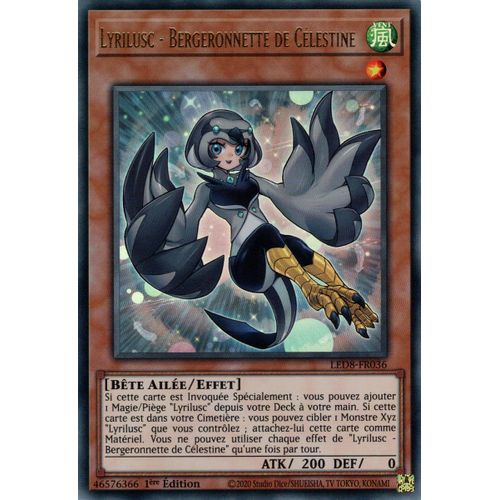 Yu-Gi-Oh! - Led8-Fr036 - Lyrilusc - Bergeronnette De Célestine - Ultra Rare 1ère Édition